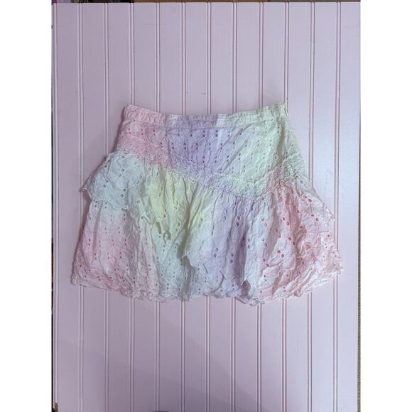 Loveshackfancy Pastel Aaron Skirt in Candyland Hand Dye Size 2 - Picture 4 of 7